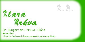 klara mrkva business card